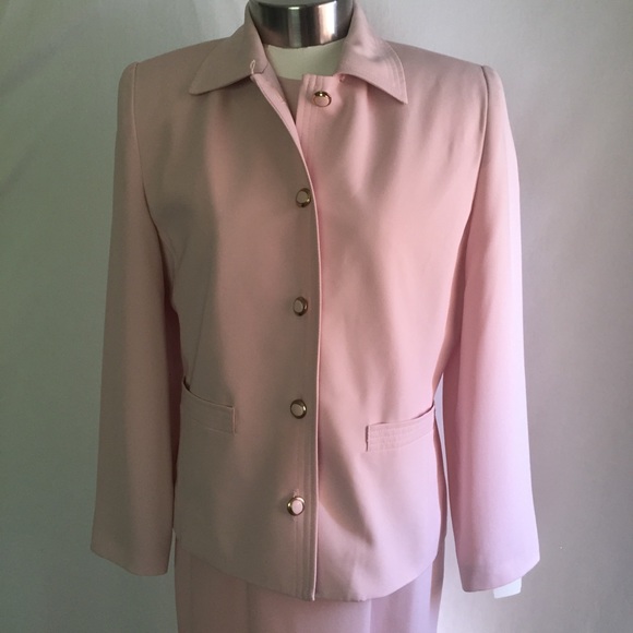 Vintage Henry Lee 2-Pc Suit Jacket & Dress Pink. - Picture 5 of 10